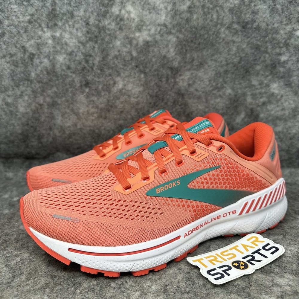 Brooks Adrenaline GTS 22 Running Shoes Womens Size 9 Coral Sneakers 1203531B680
